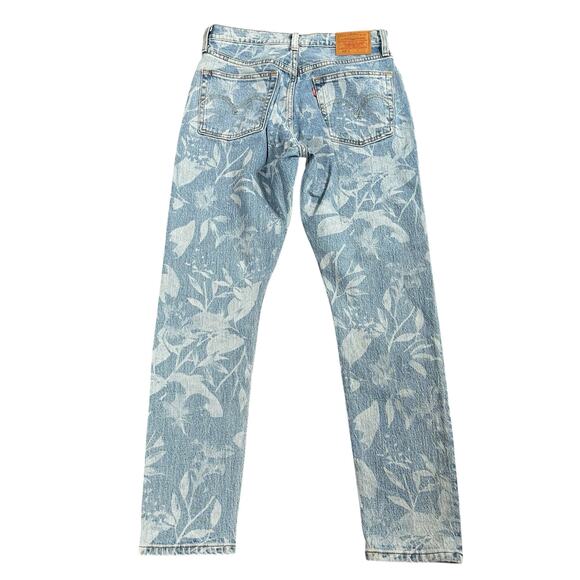 Levi's Women's 501 Short Skinny Floral Jeans Size 27x28 - Picture 2 of 7